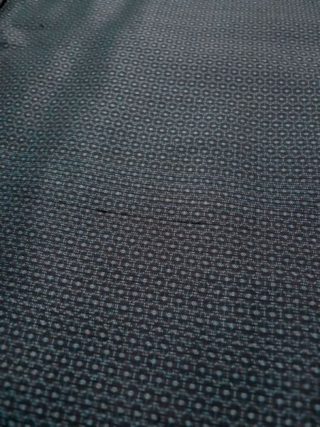 画像8: L0316O  男性用着物 男性用着物  シルク（正絹）   青, 亀甲 【中古】 【USED】 【リサイクル】 ★★★☆☆ (8)