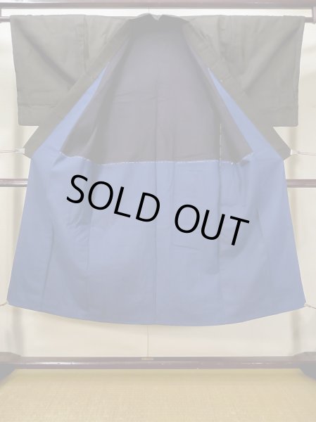 画像2: L0316Q  男性用着物 男性用着物 綿入り シルク(正絹)   ブラウン(茶色), 線 【中古】 【USED】 【リサイクル】 ★★★☆☆ (2)