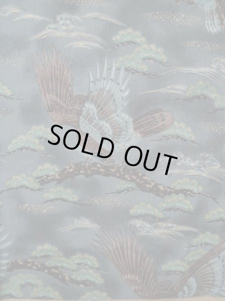 画像5: L0316T Mint  男性用襦袢 男性用着物 袖、衿のみしつけあり モスリン 甘い  コーラル, 松/松葉 【中古】 【USED】 【リサイクル】 ★★★★★ (5)