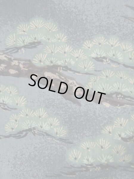 画像8: L0316T Mint  男性用襦袢 男性用着物 袖、衿のみしつけあり モスリン 甘い  コーラル, 松/松葉 【中古】 【USED】 【リサイクル】 ★★★★★ (8)