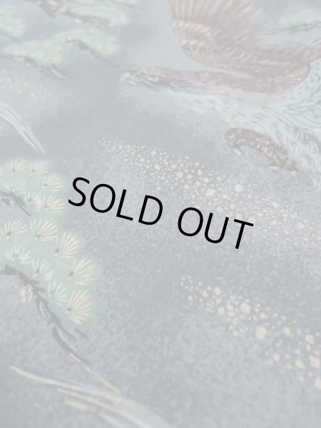 画像11: L0316T Mint  男性用襦袢 男性用着物 袖、衿のみしつけあり モスリン 甘い  コーラル, 松/松葉 【中古】 【USED】 【リサイクル】 ★★★★★ (11)