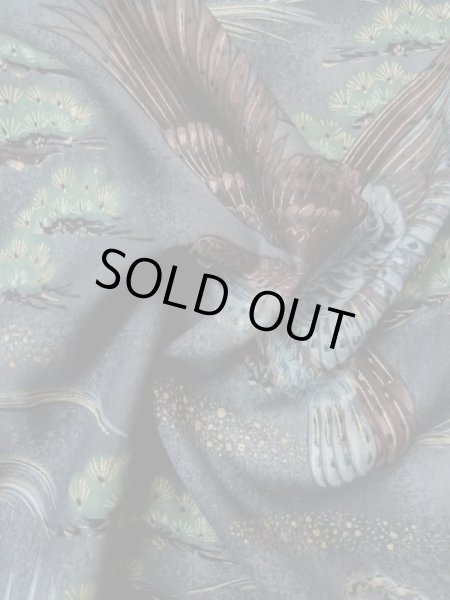 画像12: L0316T Mint  男性用襦袢 男性用着物 袖、衿のみしつけあり モスリン 甘い  コーラル, 松/松葉 【中古】 【USED】 【リサイクル】 ★★★★★ (12)