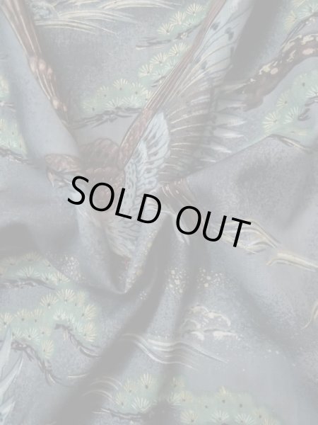 画像13: L0316T Mint  男性用襦袢 男性用着物 袖、衿のみしつけあり モスリン 甘い  コーラル, 松/松葉 【中古】 【USED】 【リサイクル】 ★★★★★ (13)