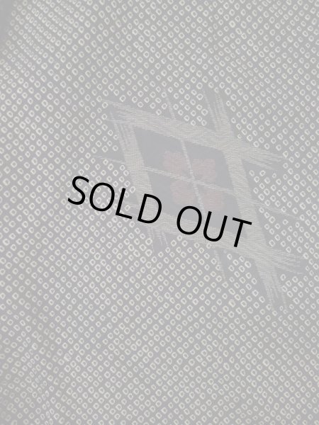 画像3: L0318D  羽織 女性用着物  シルク(正絹)   黒, 菱 【中古】 【USED】 【リサイクル】 ★★☆☆☆ (3)