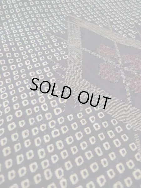 画像11: L0318D  羽織 女性用着物  シルク(正絹)   黒, 菱 【中古】 【USED】 【リサイクル】 ★★☆☆☆ (11)