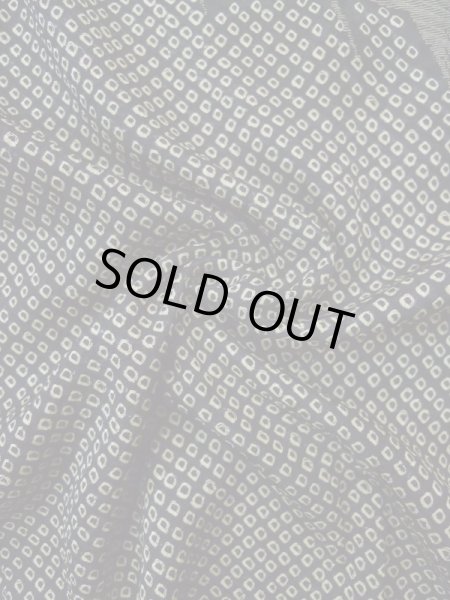 画像12: L0318D  羽織 女性用着物  シルク(正絹)   黒, 菱 【中古】 【USED】 【リサイクル】 ★★☆☆☆ (12)