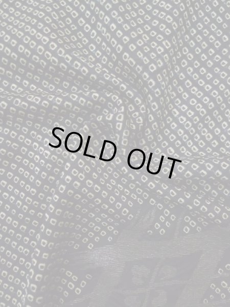 画像13: L0318D  羽織 女性用着物  シルク(正絹)   黒, 菱 【中古】 【USED】 【リサイクル】 ★★☆☆☆ (13)