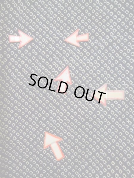 画像17: L0318D  羽織 女性用着物  シルク(正絹)   黒, 菱 【中古】 【USED】 【リサイクル】 ★★☆☆☆ (17)