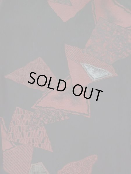 画像4: L0318H  羽織 女性用着物  シルク（正絹）   黒, 線 【中古】 【USED】 【リサイクル】 ★★★☆☆ (4)