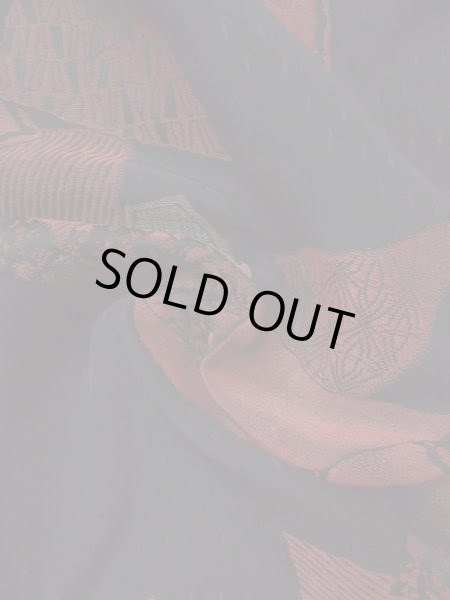 画像14: L0318H  羽織 女性用着物  シルク（正絹）   黒, 線 【中古】 【USED】 【リサイクル】 ★★★☆☆ (14)