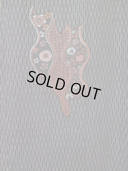 画像5: L0318K  羽織 女性用着物  シルク(正絹)   黒, 花 【中古】 【USED】 【リサイクル】 ★★★☆☆ (5)