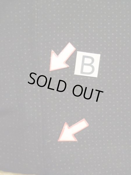 画像15: L0318N  男性用羽織 男性用着物 裏地：色紙絵 シルク（正絹）   黒, 小さな点々 【中古】 【USED】 【リサイクル】 ★☆☆☆☆ (15)