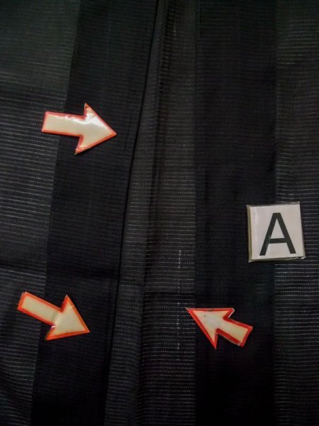 画像12: L0318S  男性用羽織 男性用着物  シルク(正絹)   黒,  【中古】 【USED】 【リサイクル】 ★☆☆☆☆ (12)