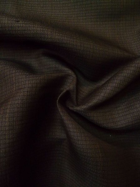 画像9: L0318T  男性用羽織 男性用着物 裏地:本 シルク(正絹) 淡い  茶色, チェック柄 【中古】 【USED】 【リサイクル】 ★★☆☆☆ (9)