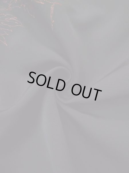 画像11: L0324K  羽織 女性用着物  シルク(正絹)   黒, 花 【中古】 【USED】 【リサイクル】 ★★★☆☆ (11)