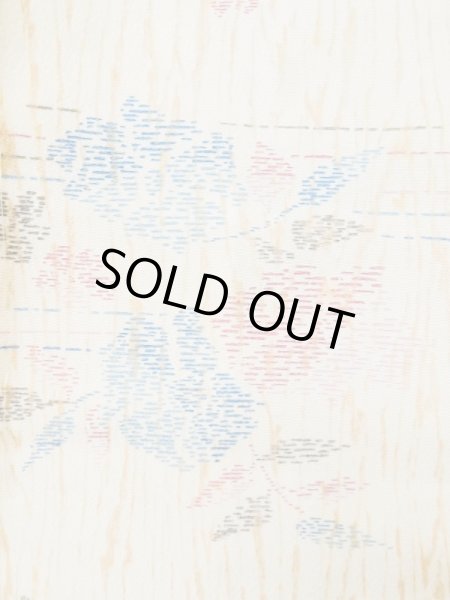 画像5: L0330D  羽織 女性用着物  化繊   クリーム, 花 【中古】 【USED】 【リサイクル】 ★★☆☆☆ (5)