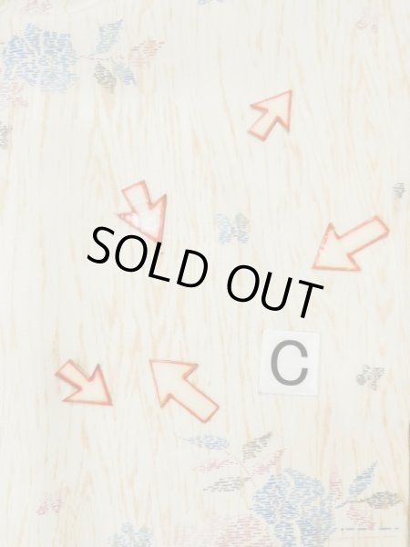 画像17: L0330D  羽織 女性用着物  化繊   クリーム, 花 【中古】 【USED】 【リサイクル】 ★★☆☆☆ (17)