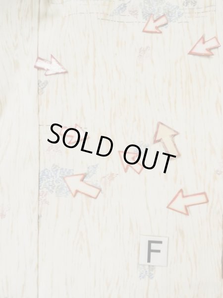 画像20: L0330D  羽織 女性用着物  化繊   クリーム, 花 【中古】 【USED】 【リサイクル】 ★★☆☆☆ (20)