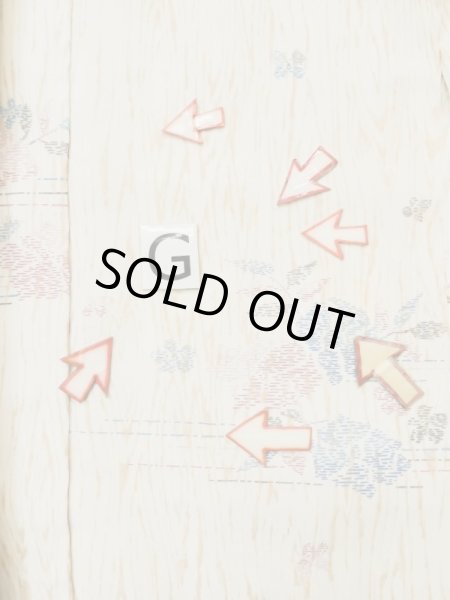 画像21: L0330D  羽織 女性用着物  化繊   クリーム, 花 【中古】 【USED】 【リサイクル】 ★★☆☆☆ (21)