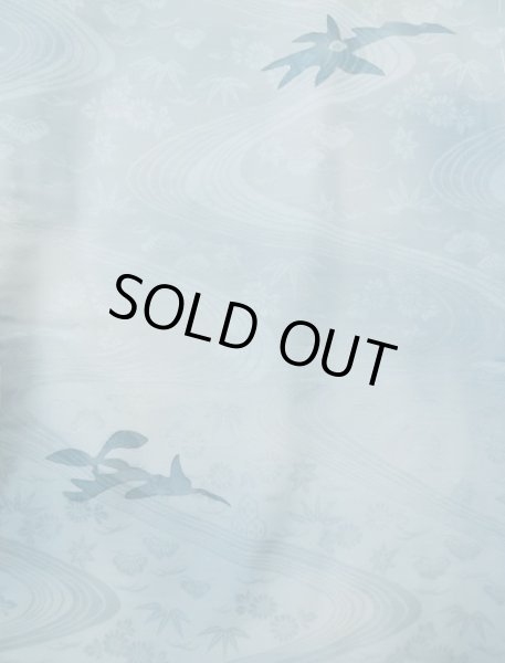 画像4: L0330H  羽織 女性用着物 地紋:流水、亀甲 化繊 スモーキーな グレイッシュ オレンジ, 抽象的模様 【中古】 【USED】 【リサイクル】 ★★★☆☆ (4)