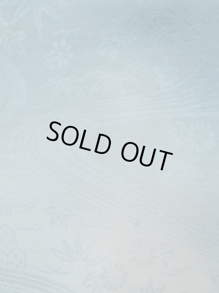 画像7: L0330H  羽織 女性用着物 地紋:流水、亀甲 化繊 スモーキーな グレイッシュ オレンジ, 抽象的模様 【中古】 【USED】 【リサイクル】 ★★★☆☆ (7)