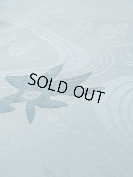 画像12: L0330H  羽織 女性用着物 地紋:流水、亀甲 化繊 スモーキーな グレイッシュ オレンジ, 抽象的模様 【中古】 【USED】 【リサイクル】 ★★★☆☆ (12)