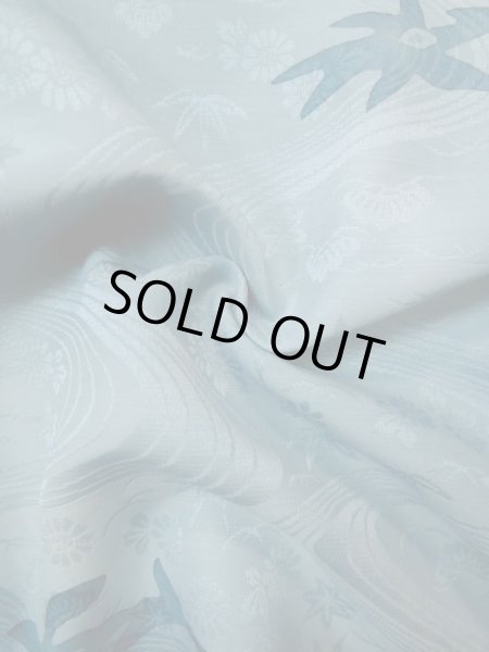 画像13: L0330H  羽織 女性用着物 地紋:流水、亀甲 化繊 スモーキーな グレイッシュ オレンジ, 抽象的模様 【中古】 【USED】 【リサイクル】 ★★★☆☆ (13)