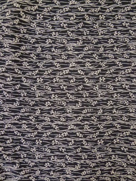 画像3: L0330M  羽織 女性用着物  シルク(正絹)   黒, 花 【中古】 【USED】 【リサイクル】 ★★★☆☆ (3)