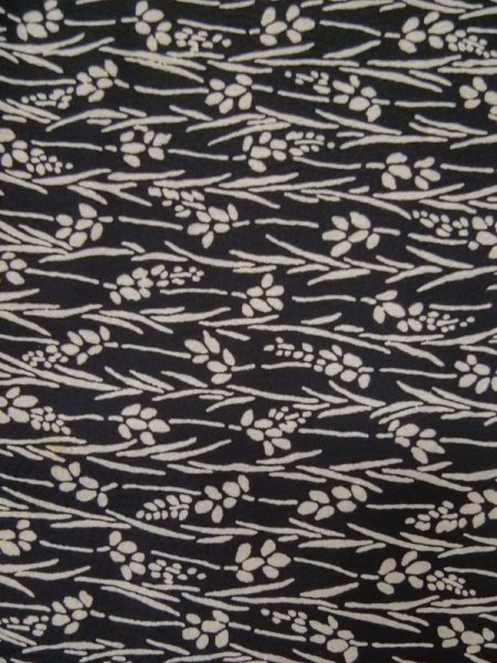 画像6: L0330M  羽織 女性用着物  シルク(正絹)   黒, 花 【中古】 【USED】 【リサイクル】 ★★★☆☆ (6)