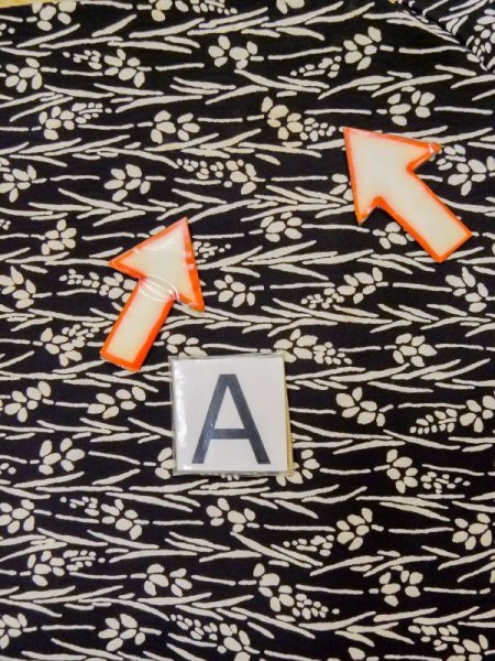 画像13: L0330M  羽織 女性用着物  シルク(正絹)   黒, 花 【中古】 【USED】 【リサイクル】 ★★★☆☆ (13)