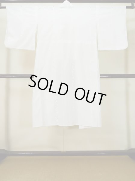 画像2: L0406A  襦袢 女性用着物  綿   オフ　ホワイト, 抽象的模様 【中古】 【USED】 【リサイクル】 ★★★☆☆ (2)