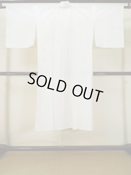 画像2: L0406D  襦袢 女性用着物  綿   オフ ホワイト, 抽象的模様 【中古】 【USED】 【リサイクル】 ★★☆☆☆ (2)