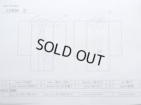 画像11: L0406D  襦袢 女性用着物  綿   オフ ホワイト, 抽象的模様 【中古】 【USED】 【リサイクル】 ★★☆☆☆ (11)