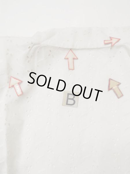 画像13: L0406D  襦袢 女性用着物  綿   オフ ホワイト, 抽象的模様 【中古】 【USED】 【リサイクル】 ★★☆☆☆ (13)