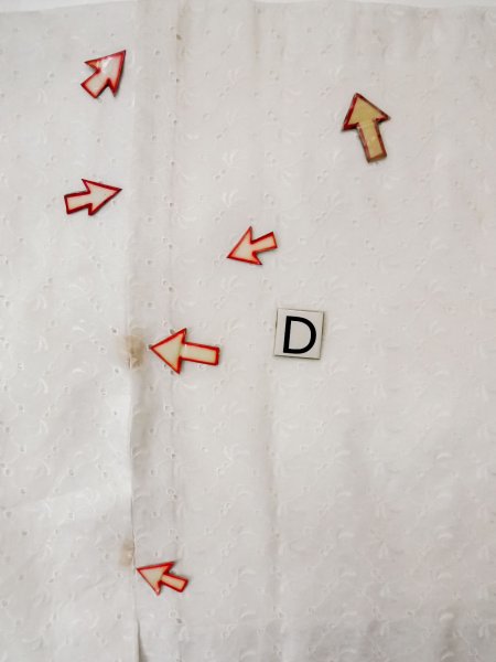 画像15: L0406E  襦袢 女性用着物  麻   オフ ホワイト, 抽象的模様 【中古】 【USED】 【リサイクル】 ★★☆☆☆ (15)