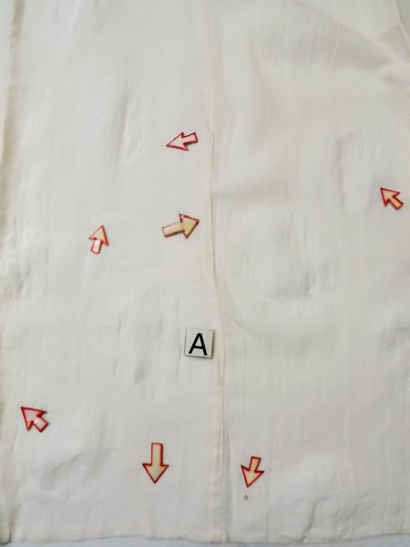 画像14: L0406I  襦袢 女性用着物  麻   オフ ホワイト,  【中古】 【USED】 【リサイクル】 ★☆☆☆☆ (14)