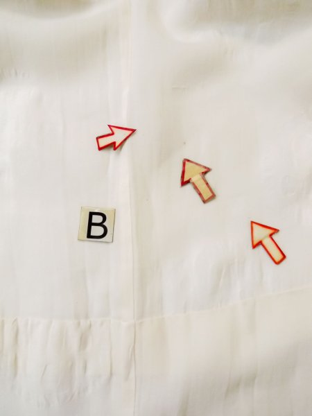 画像15: L0406I  襦袢 女性用着物  麻   オフ ホワイト,  【中古】 【USED】 【リサイクル】 ★☆☆☆☆ (15)