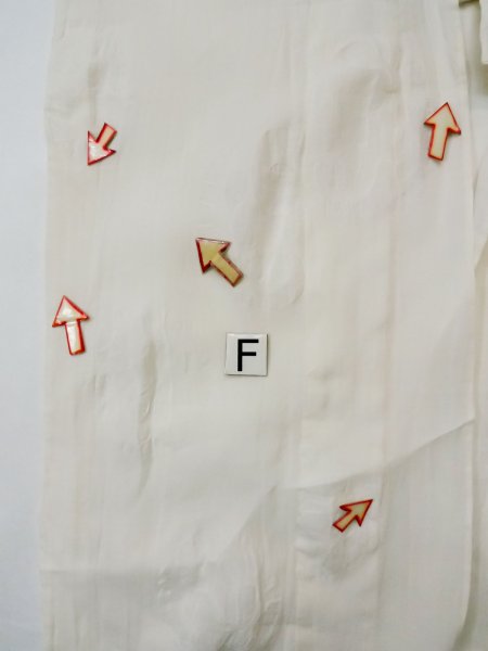 画像19: L0406I  襦袢 女性用着物  麻   オフ ホワイト,  【中古】 【USED】 【リサイクル】 ★☆☆☆☆ (19)