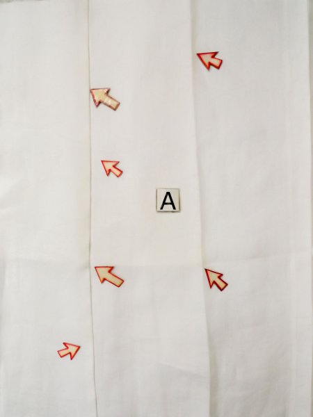 画像14: L0406J  襦袢 女性用着物  化繊   オフ ホワイト,  【中古】 【USED】 【リサイクル】 ★★☆☆☆ (14)