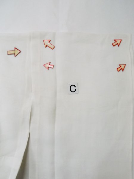 画像16: L0406J  襦袢 女性用着物  化繊   オフ ホワイト,  【中古】 【USED】 【リサイクル】 ★★☆☆☆ (16)