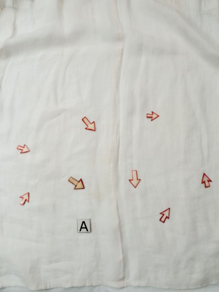 画像14: L0406L  襦袢 女性用着物 使用感あり。 麻   オフ ホワイト,  【中古】 【USED】 【リサイクル】 ★★☆☆☆ (14)