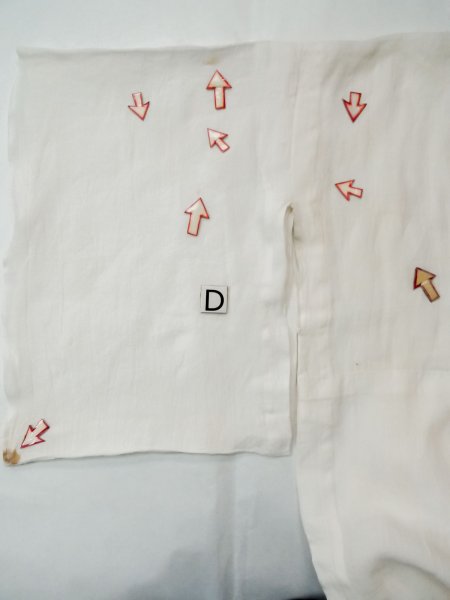 画像17: L0406L  襦袢 女性用着物 使用感あり。 麻   オフ ホワイト,  【中古】 【USED】 【リサイクル】 ★★☆☆☆ (17)