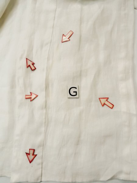 画像20: L0406L  襦袢 女性用着物 使用感あり。 麻   オフ ホワイト,  【中古】 【USED】 【リサイクル】 ★★☆☆☆ (20)