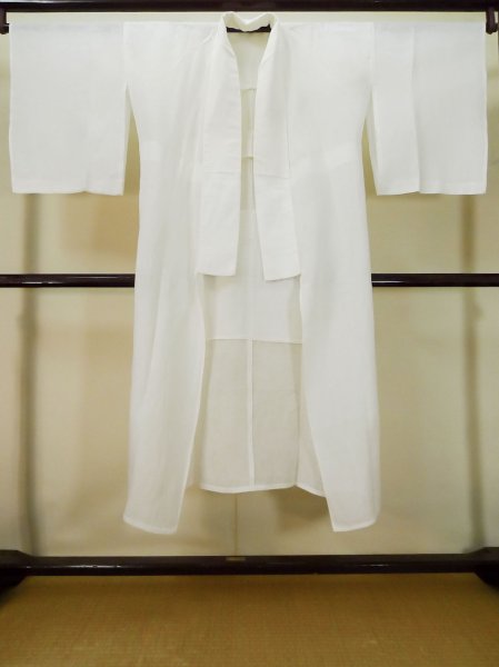 画像1: L0406P  襦袢 女性用着物 使用感あり。 麻   藍,  【中古】 【USED】 【リサイクル】 ★★☆☆☆ (1)