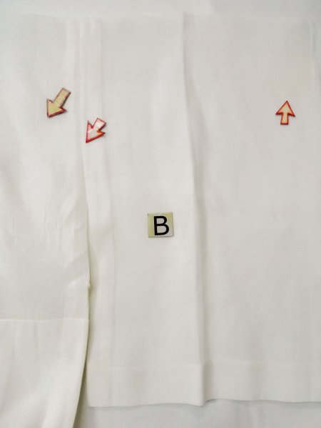 画像15: L0406Q  襦袢 女性用着物  麻   藍,  【中古】 【USED】 【リサイクル】 ★★☆☆☆ (15)