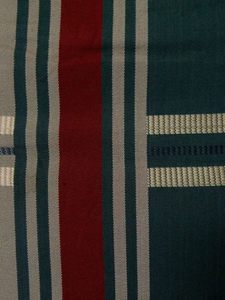 画像8: L0407A 半幅帯 女性用着物 シルク(正絹) 淡い 甘い えんじ チェック柄 【中古】 【USED】 【リサイクル】 ★☆☆☆☆ (8)