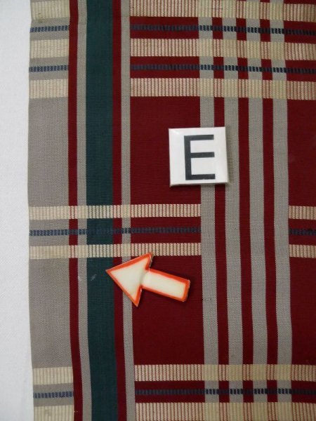 画像16: L0407A 半幅帯 女性用着物 シルク(正絹) 淡い 甘い えんじ チェック柄 【中古】 【USED】 【リサイクル】 ★☆☆☆☆ (16)