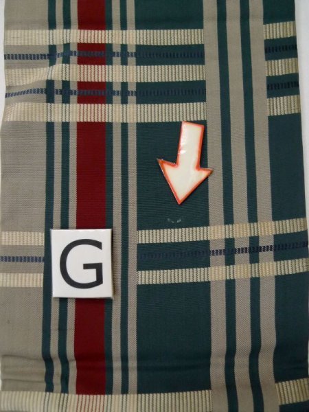 画像18: L0407A 半幅帯 女性用着物 シルク(正絹) 淡い 甘い えんじ チェック柄 【中古】 【USED】 【リサイクル】 ★☆☆☆☆ (18)