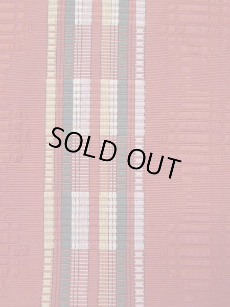 画像4: L0407B 半幅帯 女性用着物 シルク(正絹) 甘い ダークな 山吹 線 【中古】 【USED】 【リサイクル】 ★★☆☆☆ (4)