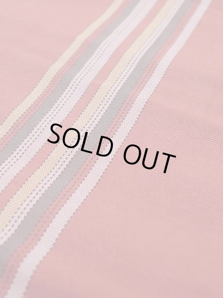 画像10: L0407B 半幅帯 女性用着物 シルク(正絹) 甘い ダークな 山吹 線 【中古】 【USED】 【リサイクル】 ★★☆☆☆ (10)